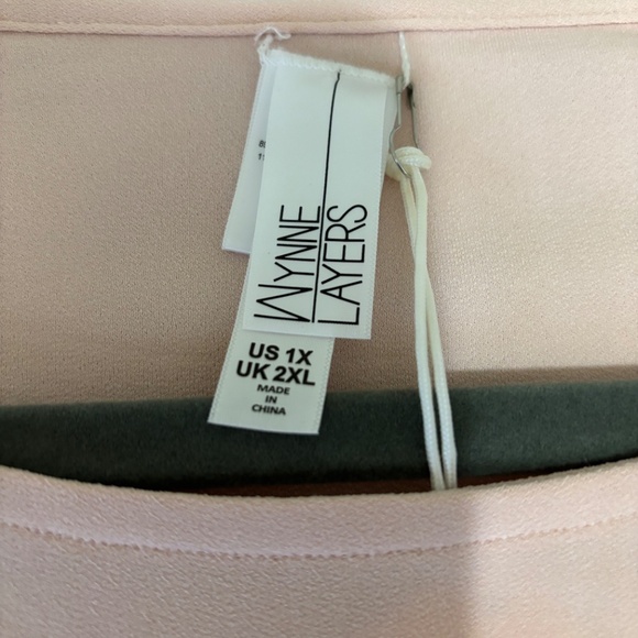 Marla Wynne Layers Stretch Pink Colorblock Boxy Top with Dolman Sleeves - Picture 7 of 8